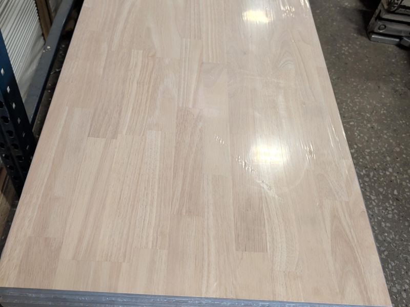 Stack of 8 foot hevia butcher block countertops